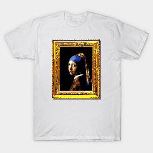 8-Bit Girl with a Pearl Earring T-Shirt